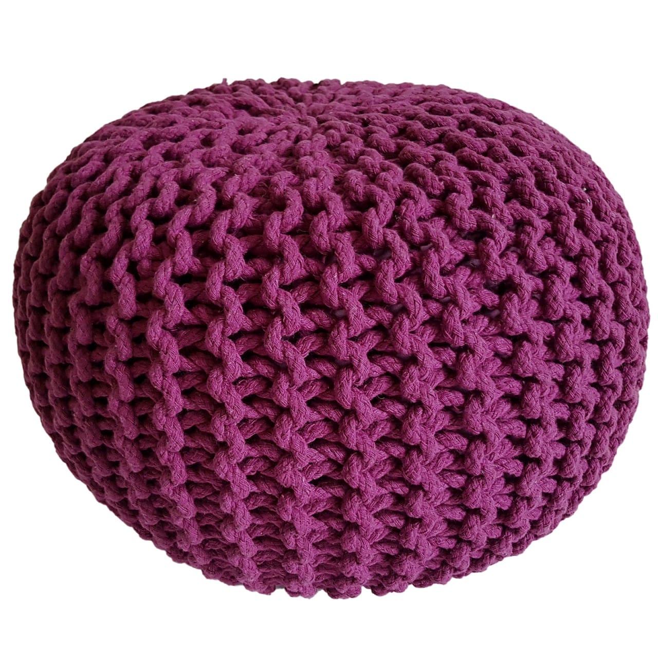 Stickad pallpuff violet