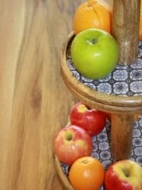 Etagere - Strömmar med 2 -nivå Eggstore Ø 30 cm mango trä - Bild 2