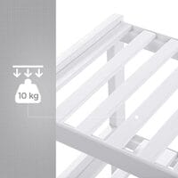 Songmics bambu sko rack, 3-lags lagringshylla, 70 x 26 x 55 cm förvaringshylla, vit - Bild 5