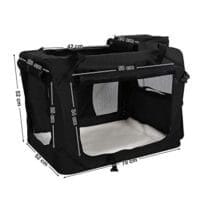 FEANDREA Dog Carrier, Folding Fabric Pet Carrier, 70 x 52 x 52 cm, Black - Bild 3