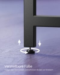 VASAGLE L-format skrivbord, spelbord, 149 x 149 x 76 cm, Ebony Black och Ink Black - Bild 5