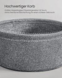 Modernt Nattduksbord med Tygkorg, Nattduksbord, Duvgrå + Skiffergrå - Bild 6