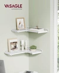 L-formade Hörnhyllor Set med 2 Vägghyllor - Molnvit - Bild 2