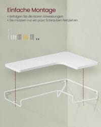 L-formade Hörnhyllor Set med 2 Vägghyllor - Molnvit - Bild 5