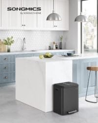 Soptunna Sorterare 2 X 15 L med Lock, Rostfritt Stål, Lufttät, Plastflaska, Kraftig - Bild 2