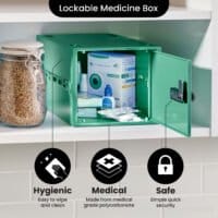 Lockabox One™ Låsbart medicinskåp - Förvaringsbox med kodlås - Grön - Bild 5