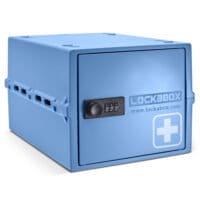 Lockabox One™ Låsbar medicinskåp - Förvaringslåda med kodlås - Blå