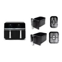 Nexxt Dubbel Airfryer – Heteluchtfriteuse – 5,5 + 3,5 liter – Touchscreen – Svart - Bild 4