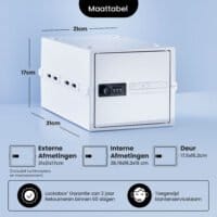 Lockabox One™ Låsbar medicinskåp - Förvaringslåda med kodlås – Vit - Bild 4