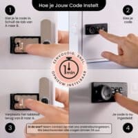 Lockabox One™ Låsbar medicinskåp - Förvaringsbox med kodlås - Svart - Bild 6