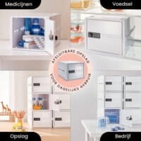 Lockabox One™ Låsbar medicinskåp - Förvaringslåda med kodlås – Vit - Bild 3