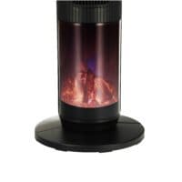 BREND Elektrisk värmekamin med atmosfärseld - Keramisk - Svart - Bild 3