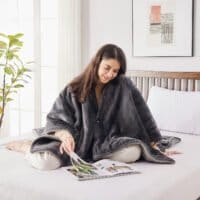 BREND Elektrisk filt och poncho – Fleecepläd – 160 x 130 cm - Bild 6