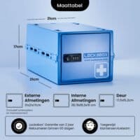Lockabox One™ Låsbar medicinskåp - Förvaringslåda med kodlås - Blå - Bild 4