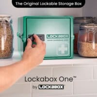 Lockabox One™ Låsbart medicinskåp - Förvaringsbox med kodlås - Grön - Bild 2