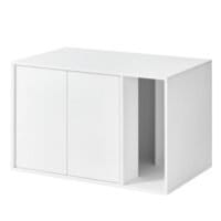Verktygsfri montering Kattlåda, katthus, för stora katter, sidobord, soffbord, Snövit - Bild 5