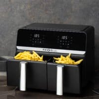 Nexxt Dubbel Airfryer – Heteluchtfriteuse – 5,5 + 3,5 liter – Touchscreen – Svart - Bild 5