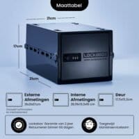 Lockabox One™ Låsbar medicinskåp - Förvaringsbox med kodlås - Svart - Bild 4
