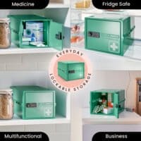 Lockabox One™ Låsbart medicinskåp - Förvaringsbox med kodlås - Grön - Bild 3