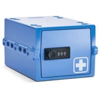 Lockabox Mini™ Förvaringslåda med kodlås – Låsbar medicinskåp – Blå